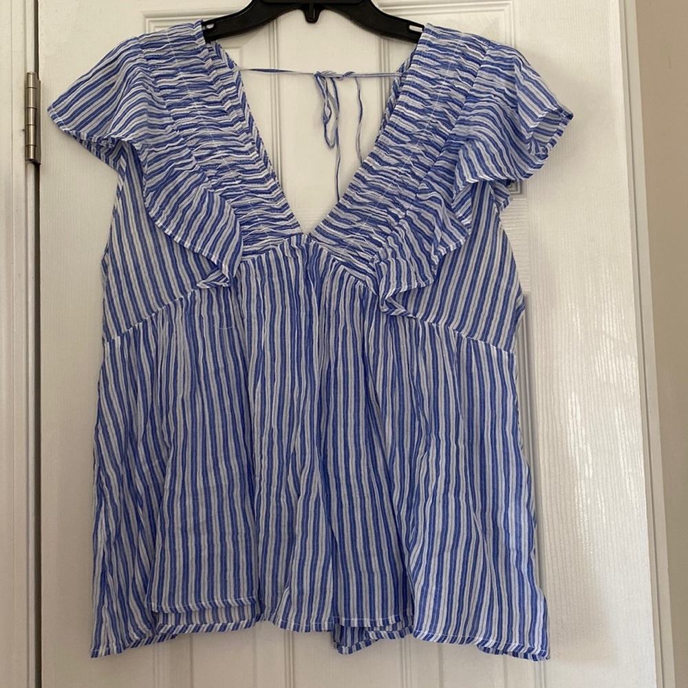 Lucky Brand Women’s Striped Babydoll Top